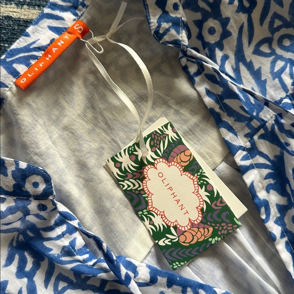 NWT Oliphant Smock Dropped Mini in Cypress Blue - Picture 3 of 6